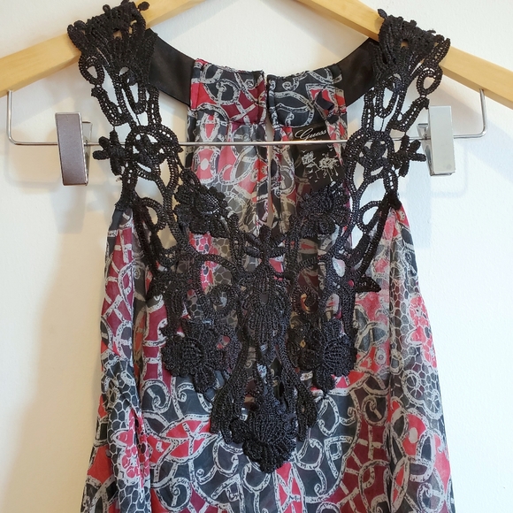Guess Eyelet Halter Top with Wrap Front - Picture 3 of 4